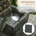thumbnail image 6 of Alpine Corporation 19" x 16" x 43" Tiered Cascading Fountain with LED Lights, Gray, 6 of 11
