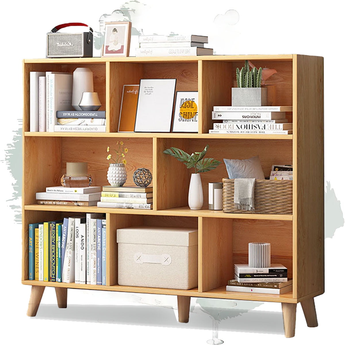 A free-standing bookcase with barrier shelving to ensure that all your  books stand up straight and sturdy.