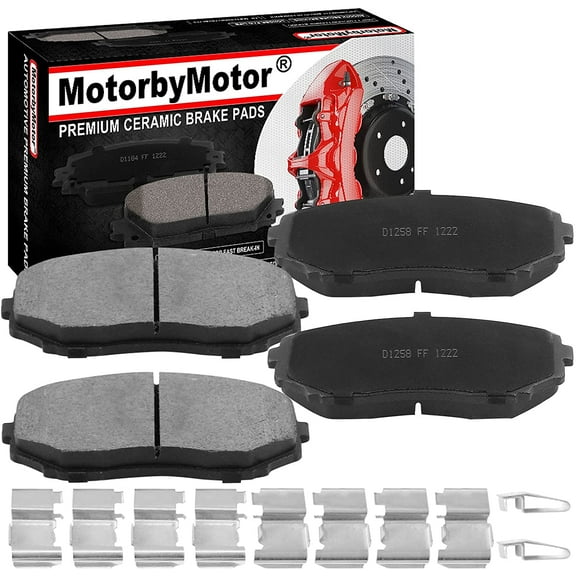 Front Ceramic Brake Pads w/Hardware Kits Fits for Ford Edge, Lincoln MKX, Mazda CX-7 CX-9 (All Models)-Low Dust Brake Pad-4 Pack Fits select: 2019-2021 MAZDA CX-5 TOURING