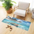 thumbnail image 6 of Haosy Sea Turtle and Island Bathroom Rugs Non Slip Absorbent Soft Plush Quick Dry Bath Mat, 39"x20", 6 of 8