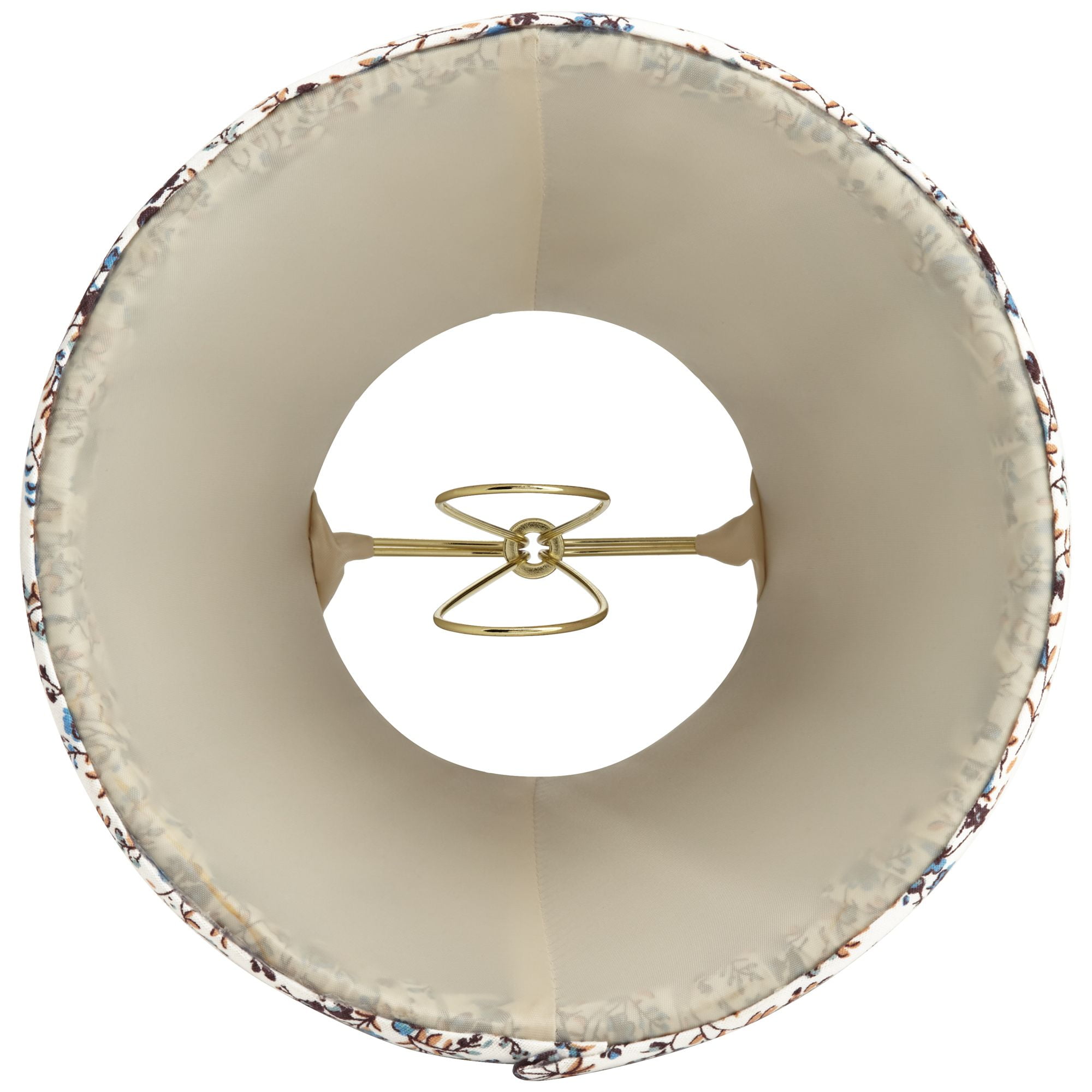 Springcrest Nelle 3 1/2" Top x 6" Bottom x 5" High x 5" Slant Print Lamp Shade Replacement Set of 8 Blue Cream Floral Clip On Candelabra