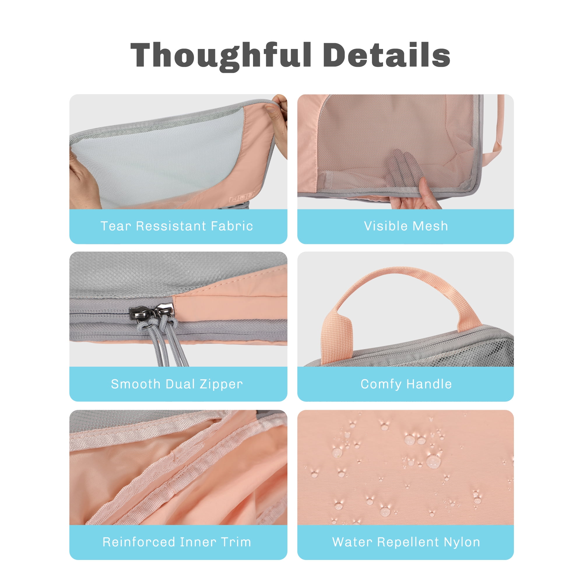 Compression Packing Cubes Set – Hynes Eagle – Peach