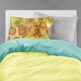 thumbnail image 2 of Carolines Treasures 8986PILLOWCASE Abstract Flowers in Yellows & Oranges Fabric Standard Pillowcase, 2 of 2