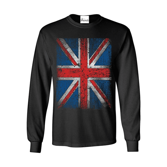 Mens Long Sleeve T-Shirts - Union Jack British Flag