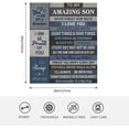 thumbnail image 2 of Son Gifts from Mom, Gifts for Son from Mom, Dad, Adult Son Gift Ideas, Birthday Gift for Son, Blanket for Son 50"X 60", to My Son Throw Blanket, 2 of 6