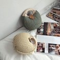thumbnail image 2 of Bolso de mimbre Bolso de almacenamiento con forma de concha de paja de moda para mujer Mujer Dama (. Afortunado Sencillez, 2 of 5