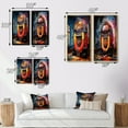 thumbnail image 4 of Designart "Jukeboxes Nostalgic harmonies I" Jukeboxes Wall Art Set Of 2 - Orange Fashion Canvas Set For Living Room Decor, 4 of 7