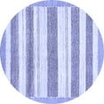 thumbnail image 1 of Ahgly Company Machine Washable Indoor Round Solid Blue Modern Area Rugs, 8' Round, 1 of 4