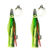 Sanhu 7 Inch Bullet Jet Head Lures 2 Pieces Mexican Flag