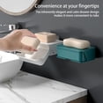 thumbnail image 4 of Advancent Esponja soporte cajón baño doble capa almacenamiento fregadero bandeja organización secado organizador escurridor Juegos de accesorios de baño Blanco Advancent HA065187-01, 4 of 6
