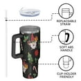 thumbnail image 4 of Black Christmas Gnome and Gift Pattern Tumbler with Handle and Lid,40oz Double Wall Vacuum Insulated Tumbler,Cups Gift for Women and Men, 4 of 7