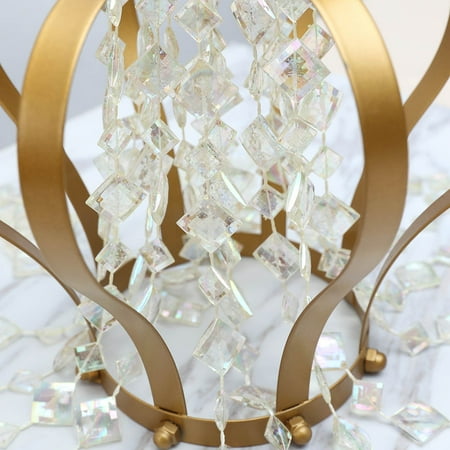 - Efavormart 10 Yards Acrylic Crystal Garland Hanging Wedding Party Decoration Diamond Earings Design - Rainbow