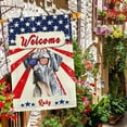 thumbnail image 3 of German Shorthaired Pointer Patriotic Welcome House Flag Watercolor Dog 4th of July US Stars and Stripes Flag Banner for Outside Yard Custom 28X40 Inch Double Side, 3 of 6