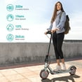 thumbnail image 2 of HiQiS Foldable Electric Scooter for Adult Teens, 350W Motor & Top 19 MPH, 21 Miles Long Range, 8.5" Solid Tires Lightweight E-Scooter for Commuter, 2 of 8