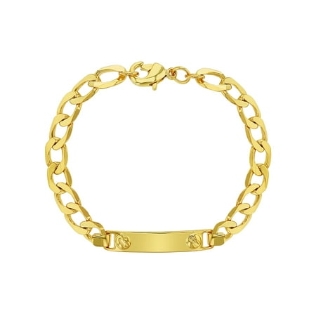 18k Gold Plated Tag ID Identification Bracelet for Toddlers or Children 5"