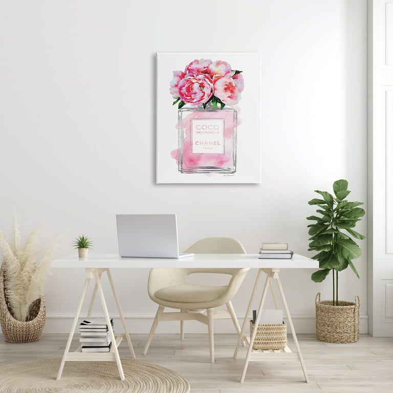 Canvas Wall Art Glam Perfume Chanel Pictures Wall Decor Pink
