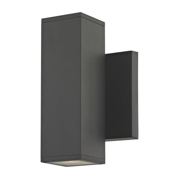 Lampe Murale Carrée Cylindrique Haut/bas Extérieure Finition Noir Mat