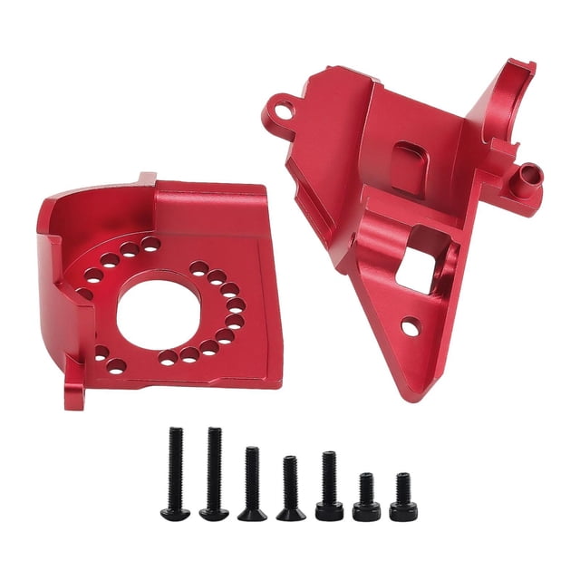 Fiocias RC Car Motor Base Quick Release Motor Mount Seat Aluminum Alloy Integrated Motor Mount Bracket Easy Installation Lightweight Structure Suitable for Control Vehicle Repair Racing red