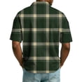 thumbnail image 5 of Mens Sweatshirt Quarter Zip Casual Pullover Plaid Turn Down Collar Short Sleeve Sweatshirt Spring Summer Clothes, 5 of 9