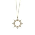 thumbnail image 3 of 14K Gold Plated over Sterling Silver Sunburst Pendant Necklace with crystals from Swarovski, 3 of 4