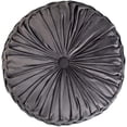 thumbnail image 2 of Grey Round Button Tufted Decorative Pillow Pillow, 19"x19", 2 of 3
