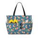thumbnail image 1 of Fotbe Corgi with Flowers Bolsa de Viaje para Playa - Resistente al Agua, Bolsa Tote de Gran Capacidad y Ligera con 7 Bolsillos para Mujeres y Hombres, 1 of 7