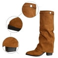 thumbnail image 5 of Womens Boots Womens Winter Boots Suede Mid Calf Boots Pointed Toe Strap Ankle Booties Fashion Knee High Boots For Fall Winter Comfort, 5 of 9