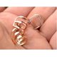 thumbnail image 4 of 3pcs de material de oro y material de plata Y de Bronce Tono Hélice Cartílago Del Manguito Del Oído 3 Aros Pendientes, 4 of 8