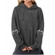 thumbnail image 2 of Heisall Womens Hoodies Halloween Print Hooded Longline Sweatshirts Long Sleeve Pocket 2025 New Arrival Autumn Winter, 2 of 3