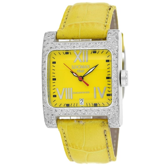 Locman Women's Diamond Classic Yellow Dial Watch - 431YLD/YL