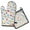 White Dog Paw, variant on White Boston Terrier and Flower Kitchen Oven Mitt and Pot Holder Sets 2 Pcs for Baking, Cooking and Grilling, Heat Resistant Up To 392 °F