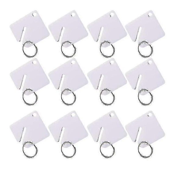 Portable 60 Pcs Acrylic Key Tags With Snap Hook Key Identify Tags Write-on Tag