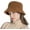 Coffee, variant on Women Winter Bucket Hat Vintage Cloche Hats Warm Faux Fur Wool Outdoor Fisherman Cap Pink
