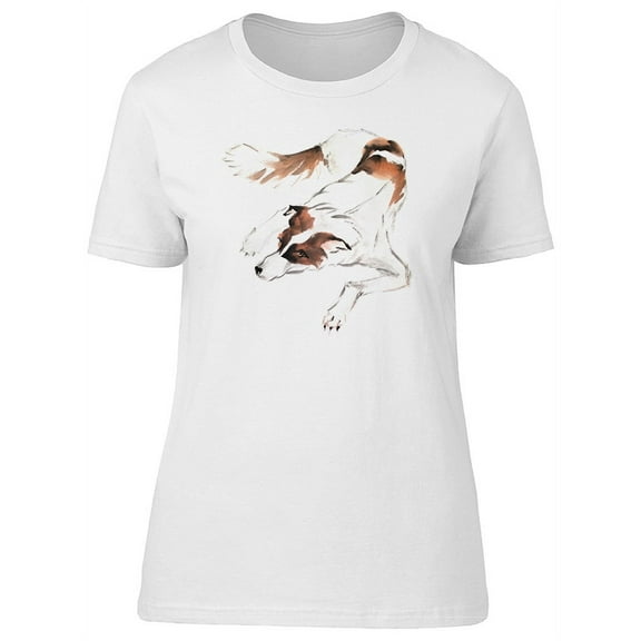 Cute Dog Laying On The Floor T-Shirt Women -Image by Shutterstock, Female Small