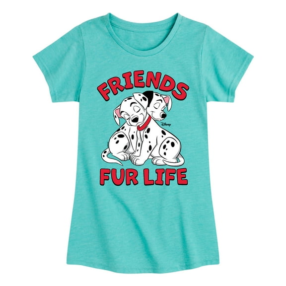 Disney - 101 Dalmatians Animated - Friends FUR Life - Toddler And Youth Girls Short Sleeve Graphic T-Shirt