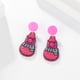 thumbnail image 4 of Pendientes navideños con forma de botón, bonitos y creativos, con dibujos animados, para Navidad. 0.87 × 2.13 pulgadas, 4 of 7