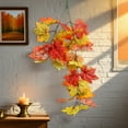 thumbnail image 4 of Decoración de hojas de ratán para Acción de Gracias, hojas artificiales colgantes para interiores, hogar, Halloween, Navidad, chimenea, elegante estilo festivo, tamaño grande, fácil montaje,, 4 of 7