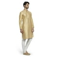 thumbnail image 2 of Ethnix Men's Mandarin Collar Festive Gold Collection Kurta Pajama 2-piece set; XL, 2 of 5