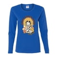 thumbnail image 2 of Wild Bobby, Betty Boop Good Vibes Only Betty Boop Womens Long Sleeve T-Shirt, Royal, X-Large, 2 of 5