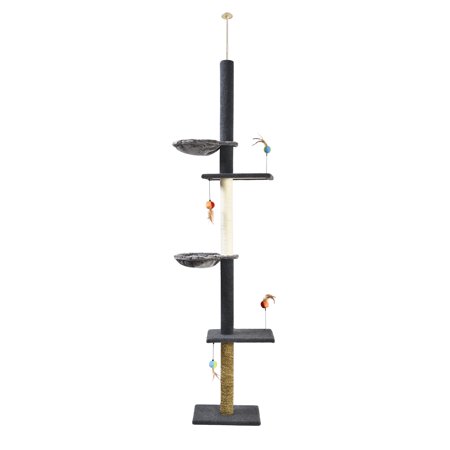 Cat Craft Three Tier Cat Tree 7.5  - 9  with Hammocks  Grey