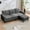 Dark Gray, variant on Puremind 76'' Small Sectional Couch, 3-Seater L Shaped Sofa with Storage Ottoman, Corduroy Couches and Sofas for Living Room/Apartment/Office, Dark Gray