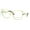 gold, variant on Clear Lens Lightening Bolt Crooked Arm Gothic Cat Eye Glasses Silver