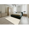 thumbnail image 4 of Ahgly Company Indoor Round Contemporary Champagne Beige Solid Area Rugs, 6' Round, 4 of 6