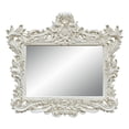 thumbnail image 1 of ACME Adara Rectangular Wooden Frame Mirror in Antique White, 1 of 5