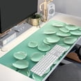 thumbnail image 4 of Mint Green Leaf Pattern Mouse Pad 31.5 x 11.82 Inches Rubber Desk Accessory for Office Home Studio, 4 of 4