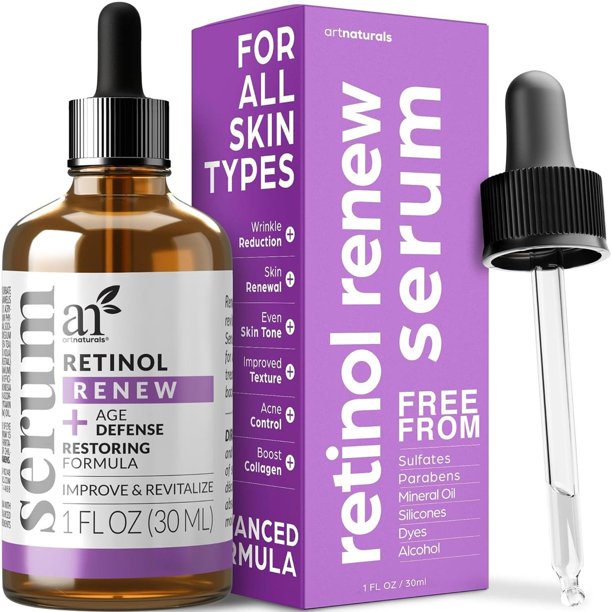 Suero de Retinol Art Naturals 2,5% con Vitamina C y Ácido Hialurónico para Rostro y Piel Sensible