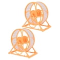 thumbnail image 4 of TABLZONE 2Pcs Quiet Operation Hamster Wheel Yellow PP Exercise Wheel For Guinea Pig, 4 of 7