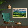 thumbnail image 2 of Landscape Wall Art with Frame, View of Mountains in Potomac Highlands of West Virginia Rural Scenery Picture, Printed Fabric Poster for Bathroom Living Room, 35" x 23", Forest Green, by Ambesonne, 2 of 2
