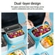 thumbnail image 3 of Moyic Fiambrera portátil de acero inoxidable PP, contenedor de almacenamiento de alimentos frescos, Bento, microondas, cajas de horno para viajes al Cocina y Comedor Blanco Doble Capa Moyic HA072616-02B, 3 of 6