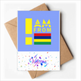 thumbnail image 1 of I Am From Mauritius Art Deco Fashion Welcome Back Greeting Cards Envelopes Blank, 1 of 3